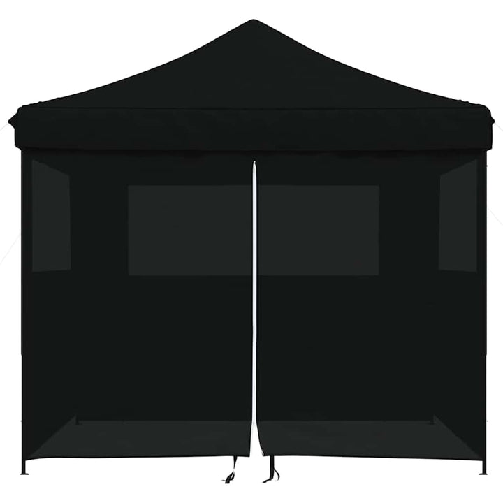foldbart pop-up festtelt med 4 sidevægge sort