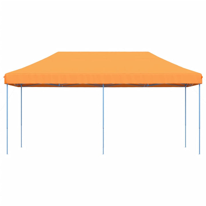 foldbart pop up-festtelt 580x292x315 cm orange