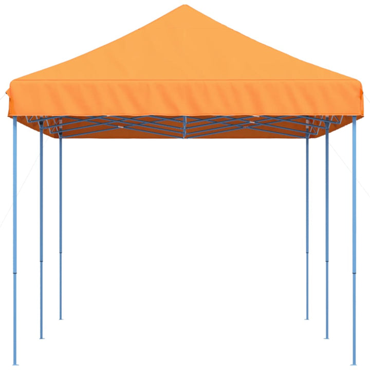 foldbart pop up-festtelt 580x292x315 cm orange