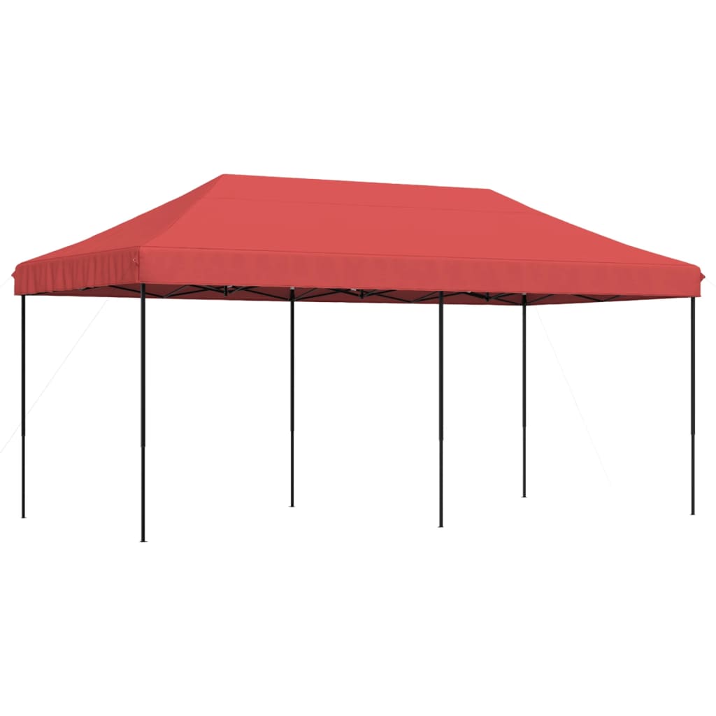 Party Tent Bordeaux med sort ramme Oxford stof