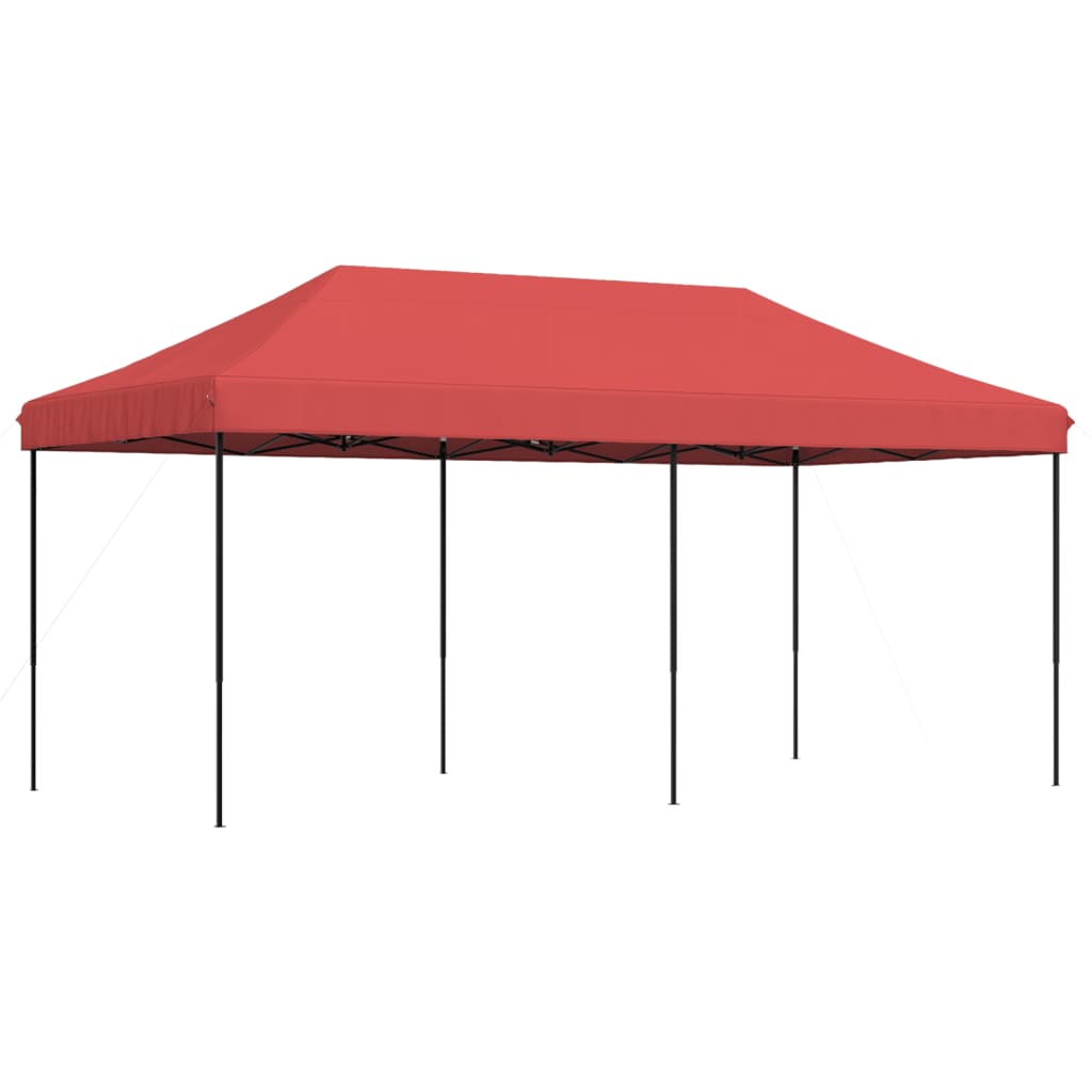 Party Tent Bordeaux med sort ramme Oxford stof