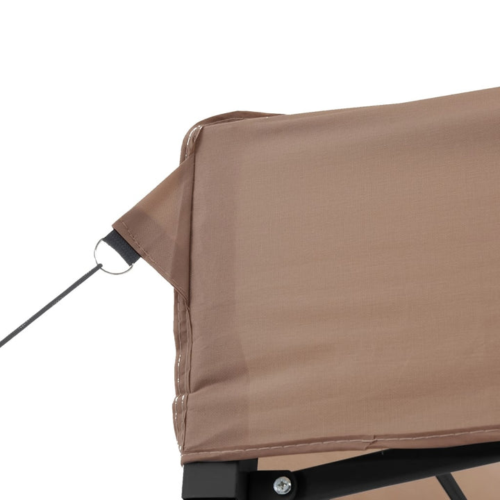 foldbart pop up-festtelt 580x292x315 cm brun