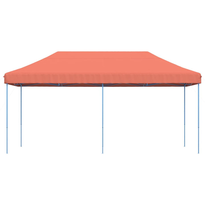 foldbart pop up-festtelt 580x292x315 cm terracotta