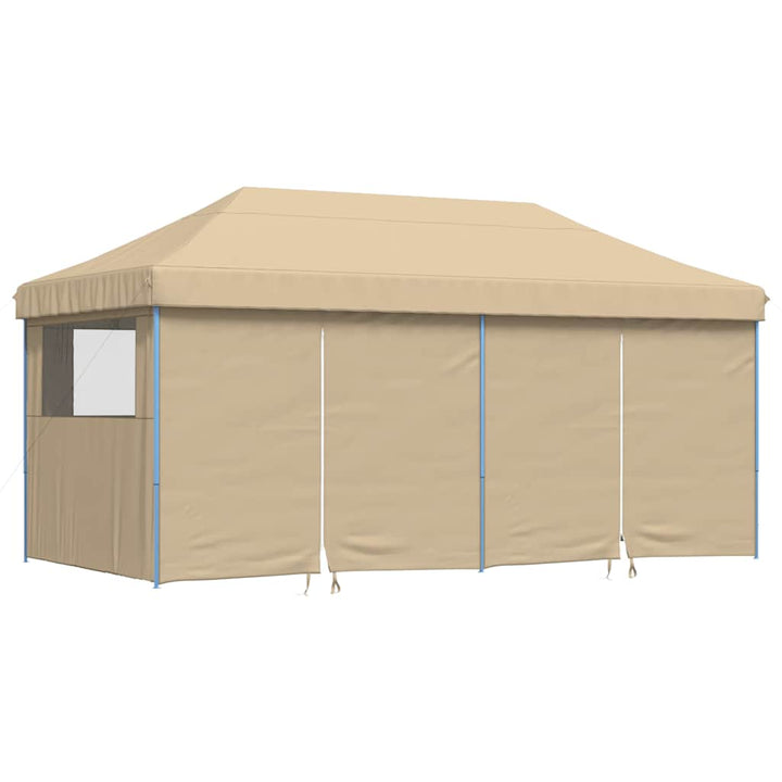 foldbart pop-up festtelt med 4 sidevægge beige