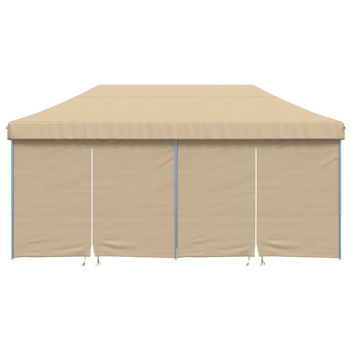 foldbart pop-up festtelt med 4 sidevægge beige