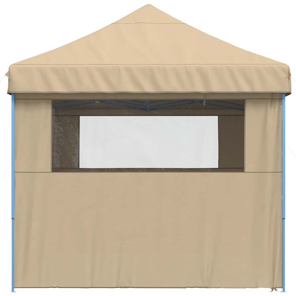 foldbart pop-up festtelt med 4 sidevægge beige