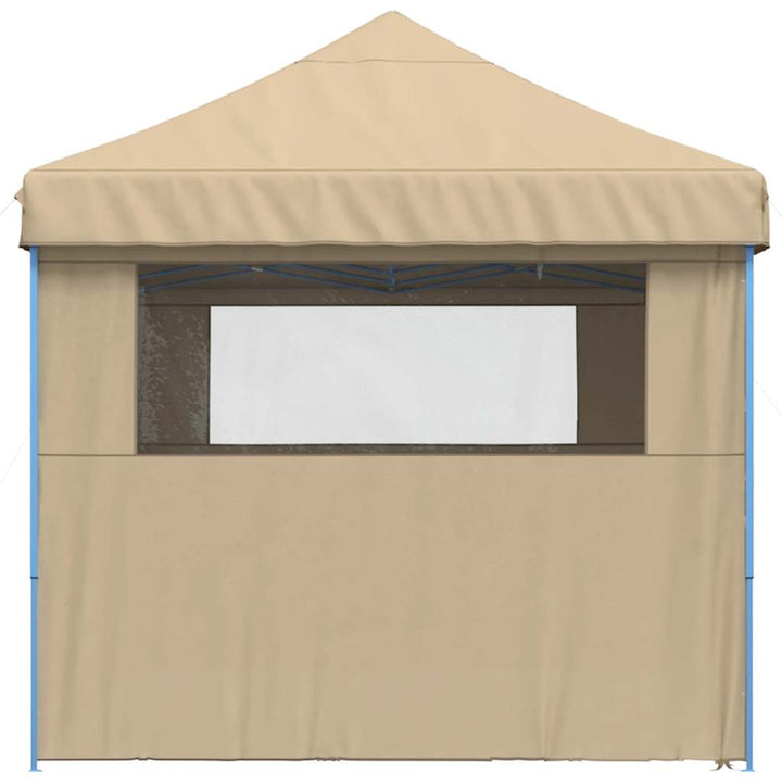 foldbart pop-up festtelt med 4 sidevægge beige