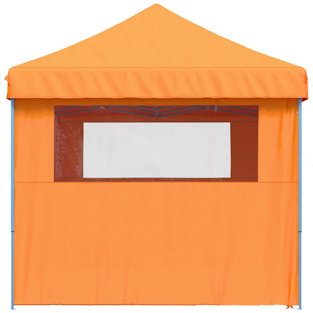 foldbart pop-up festtelt med 4 sidevægge orange