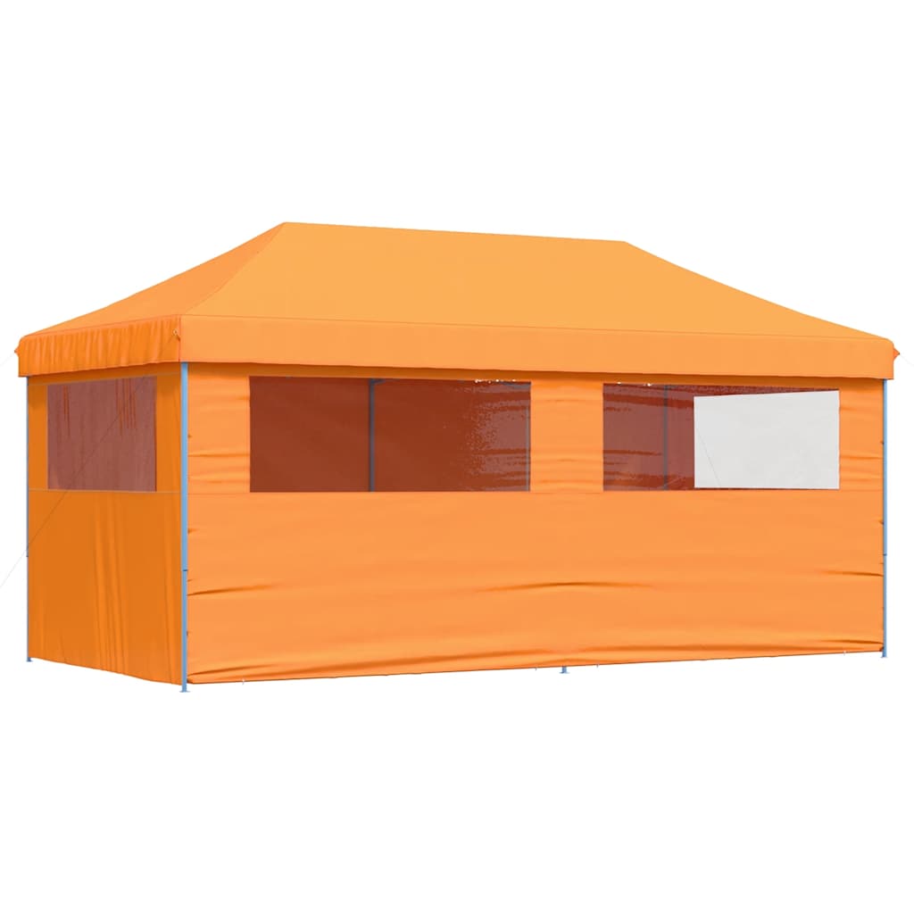 foldbart pop-up festtelt med 4 sidevægge orange