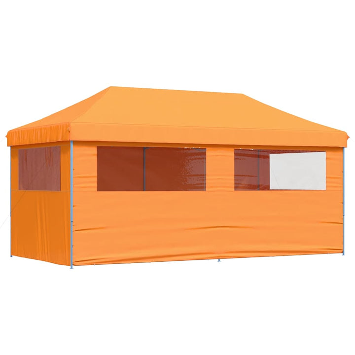 foldbart pop-up festtelt med 4 sidevægge orange