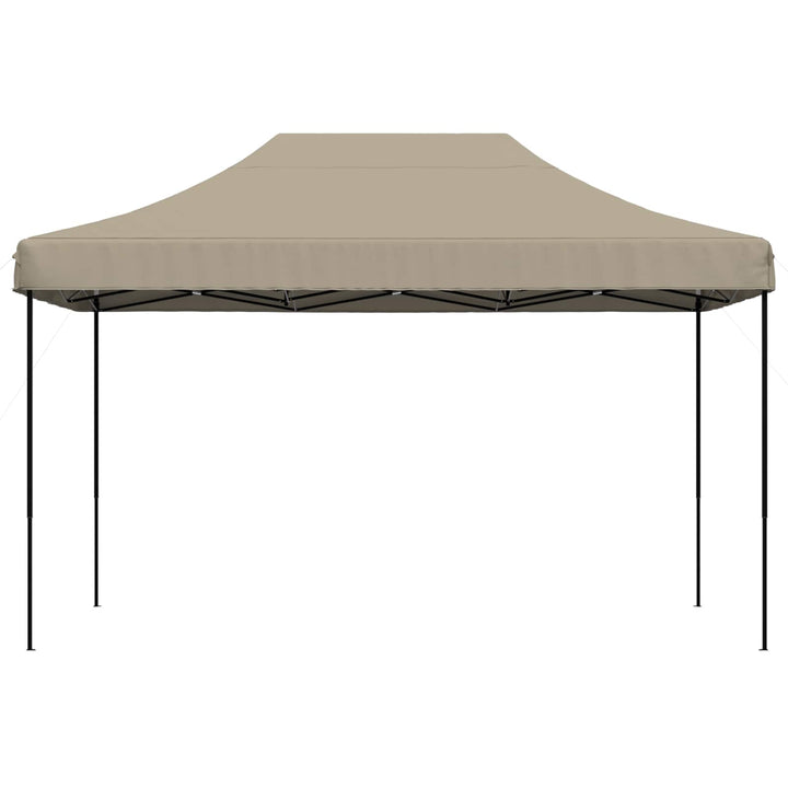 foldbart pop up-festtelt 440x292x315 cm gråbrun