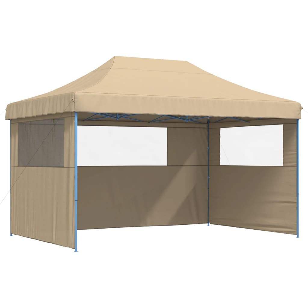 Party Tent 440 x 292 x 315 cm Beige med blå ramme