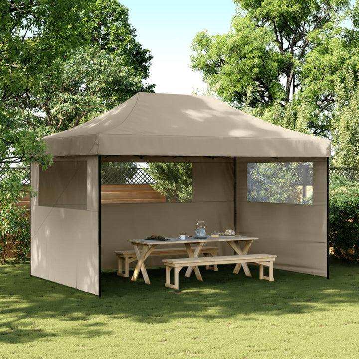 Party Tent 440 x 292 x 315 cm Taupe med sort ramme