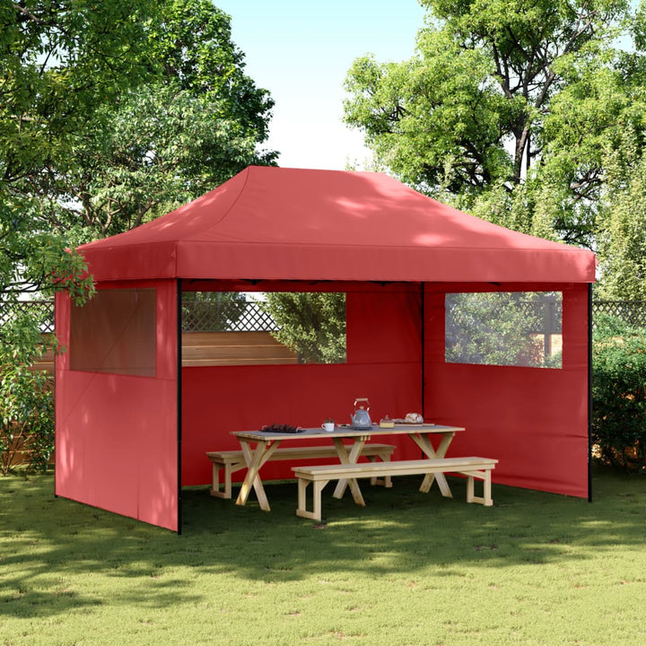 Party Tent 440 x 292 x 315 cm Bordeaux med sort ramme