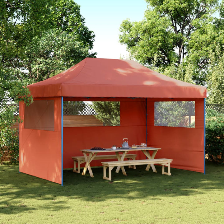 Party Tent 440 x 292 x 315 cm Terracotta med blå ramme