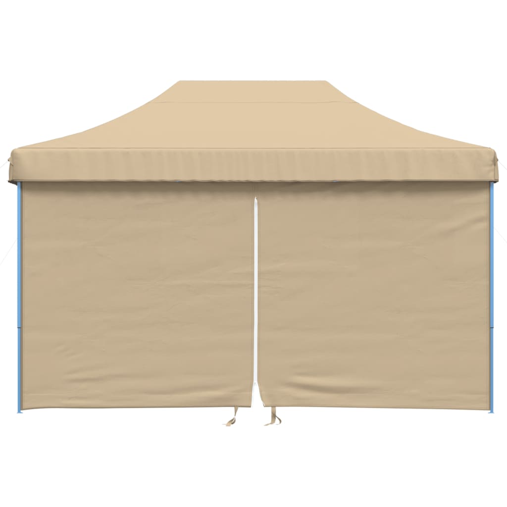 foldbart pop-up festtelt med 4 sidevægge beige