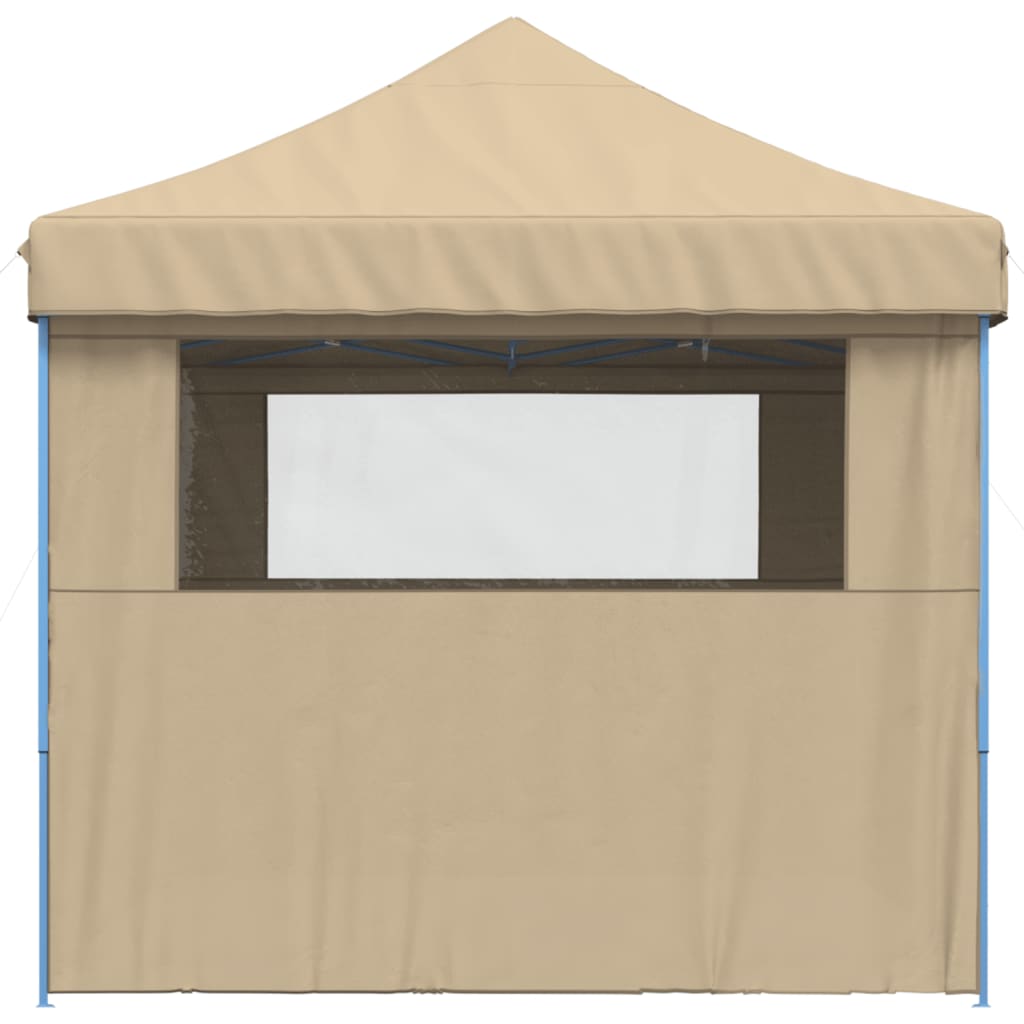 foldbart pop-up festtelt med 4 sidevægge beige