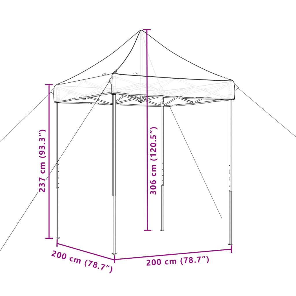 Party Tent Orange Oxford stof