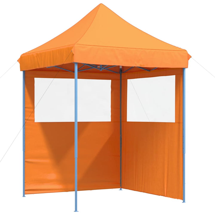 foldbart pop-up festtelt med 2 sidevægge orange