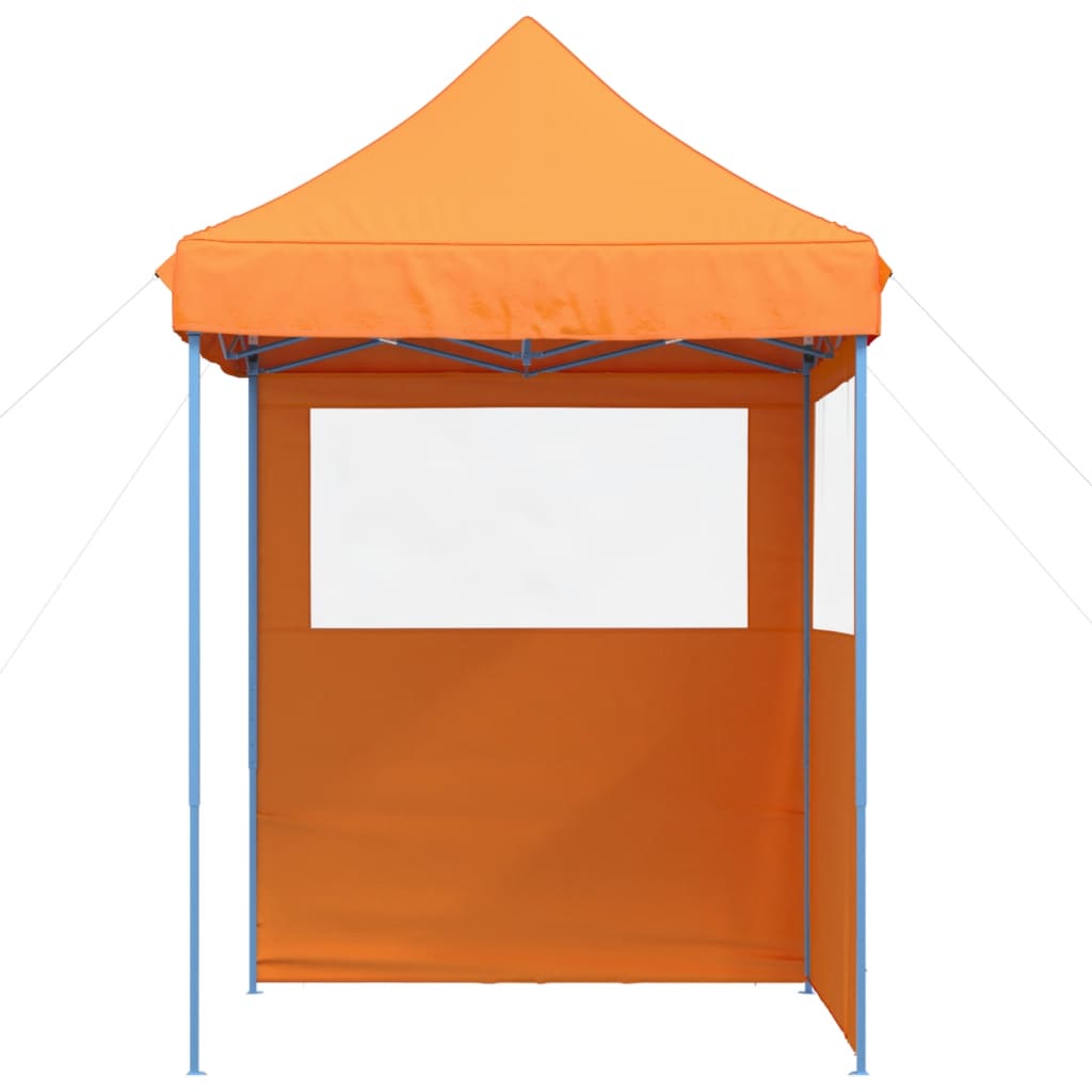 foldbart pop-up festtelt med 2 sidevægge orange