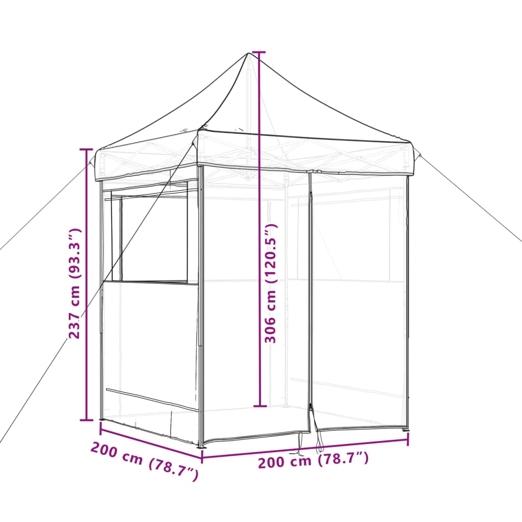 Party Tent Gråbrun Oxford stof