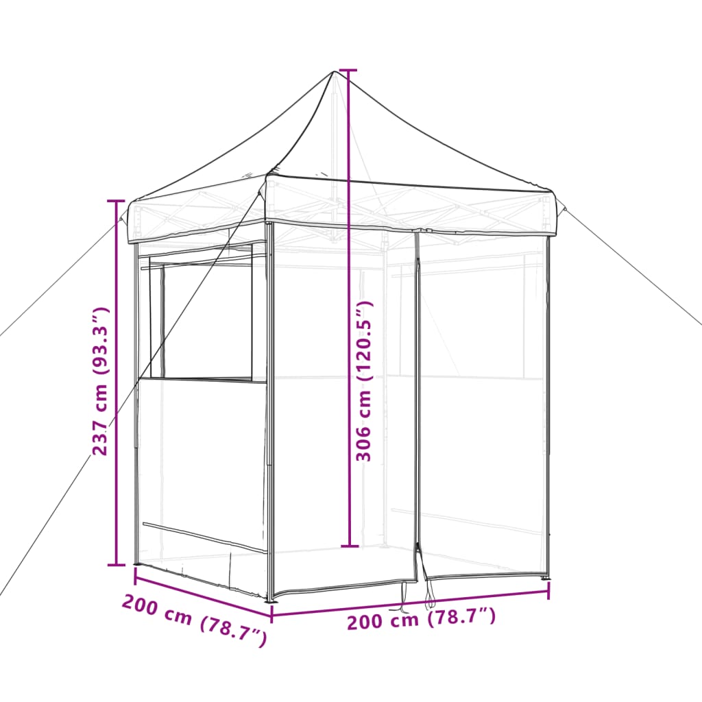 Party Tent Terrakotta Oxford stof