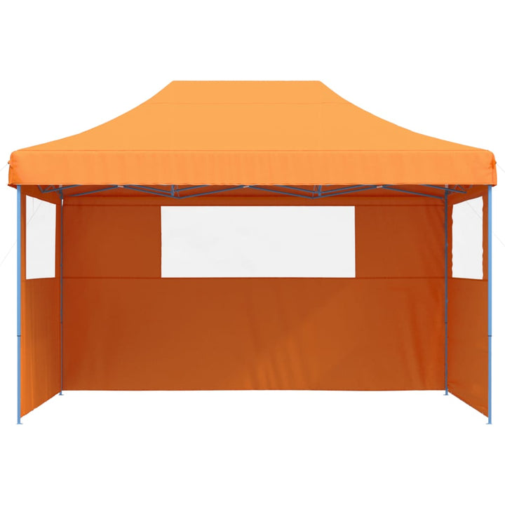 foldbart pop-up festtelt med 3 sidevægge orange