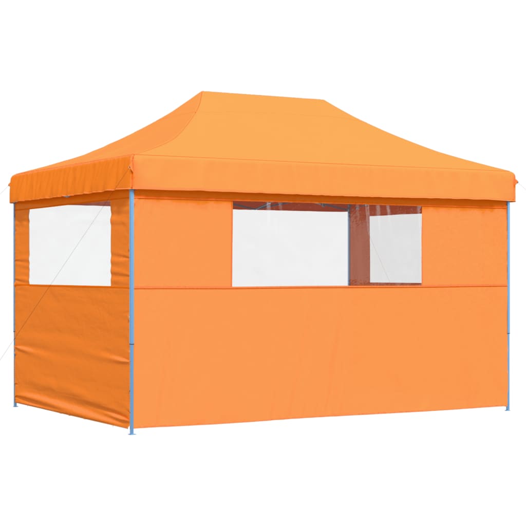 foldbart pop-up festtelt med 3 sidevægge orange