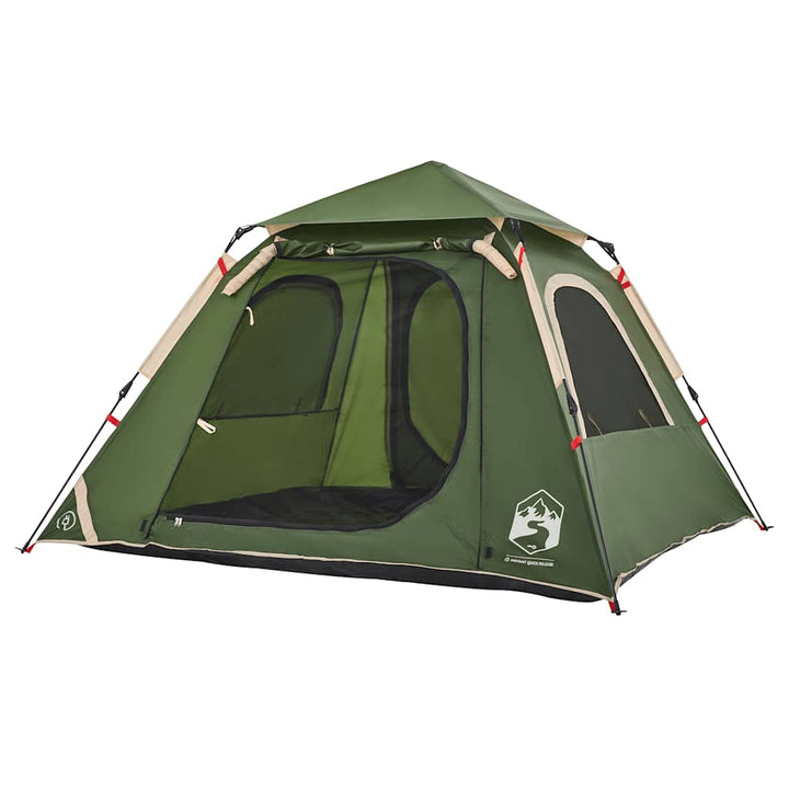 4-personers campingtelt quick-release grøn