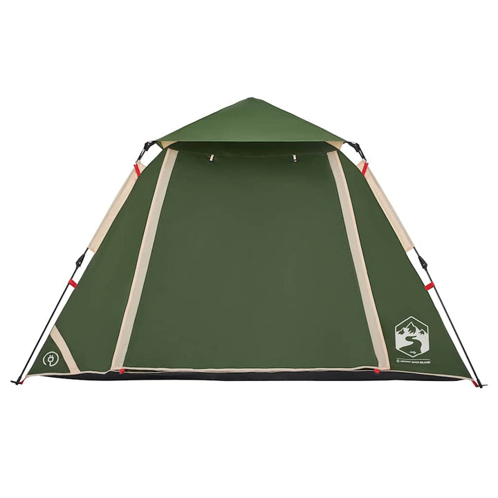 4-personers campingtelt quick-release grøn