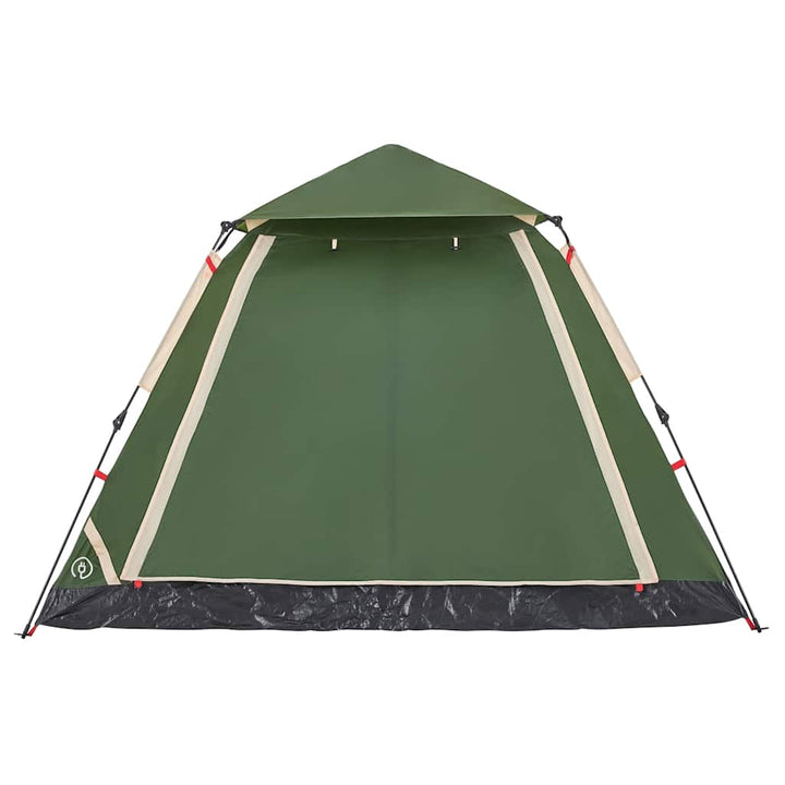 5-personers campingtelt kuppel quick-release grøn