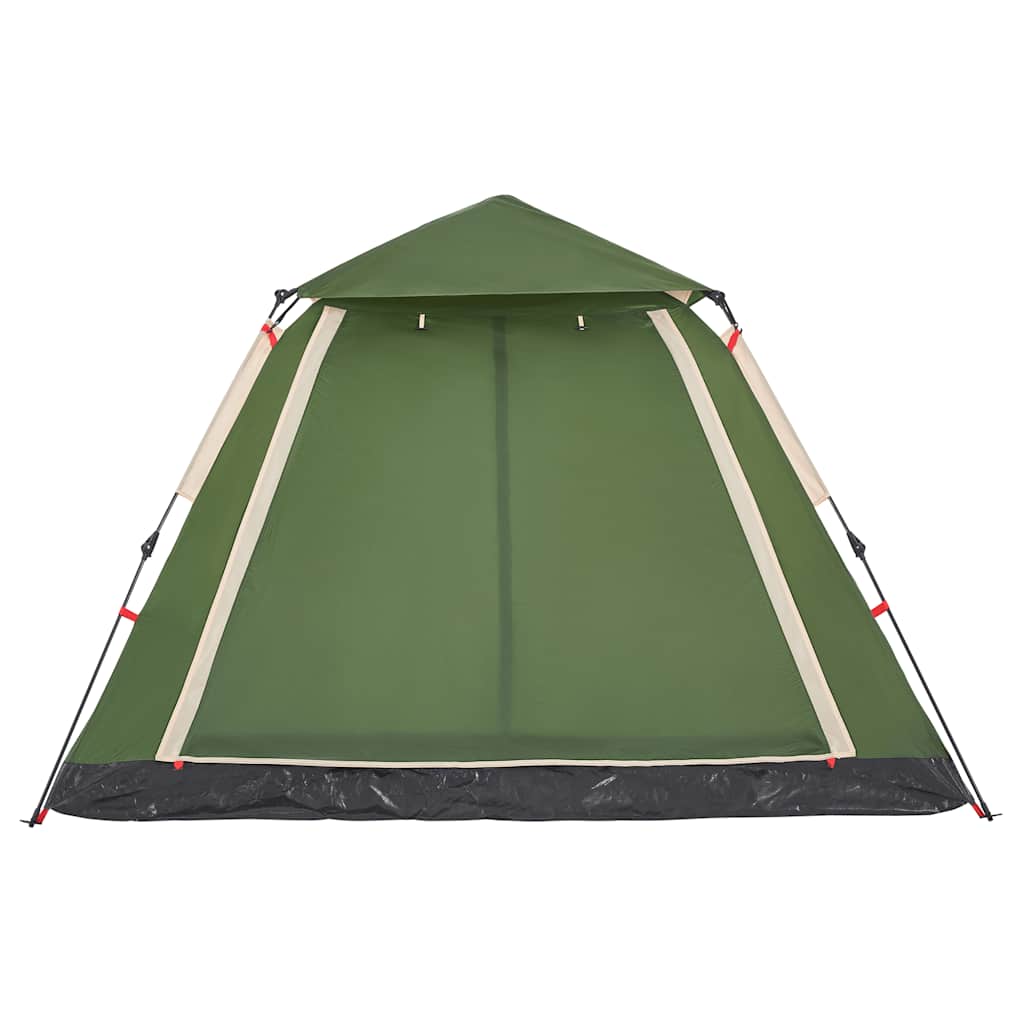 5-personers campingtelt kuppel quick-release grøn
