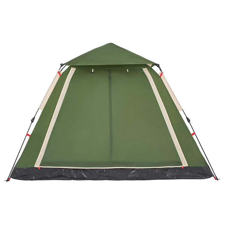 5-personers campingtelt kuppel quick-release grøn