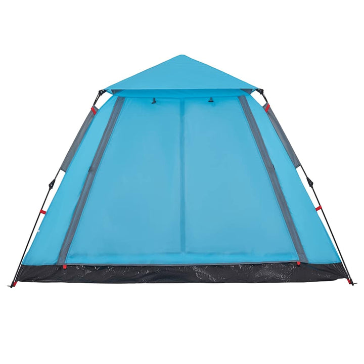5-personers campingtelt kuppel quick-release blå