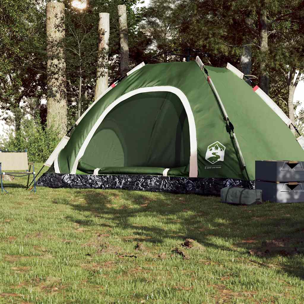 5-personers campingtelt vandtæt quick-release grøn