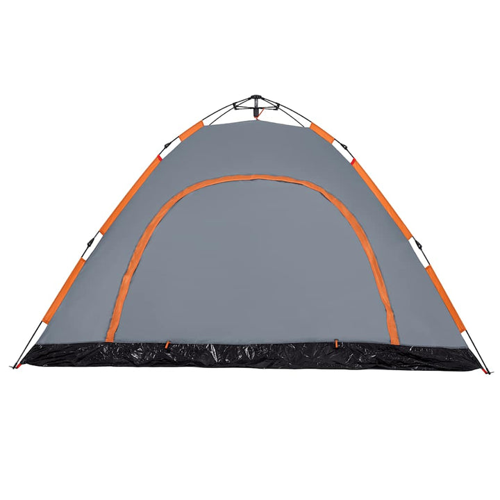 5-personers campingtelt vandtæt quick-release grå og orange