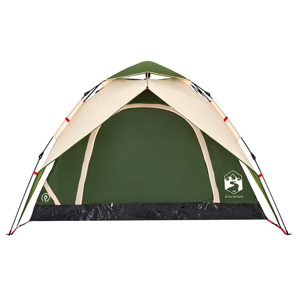 4-personers campingtelt quick-release grøn