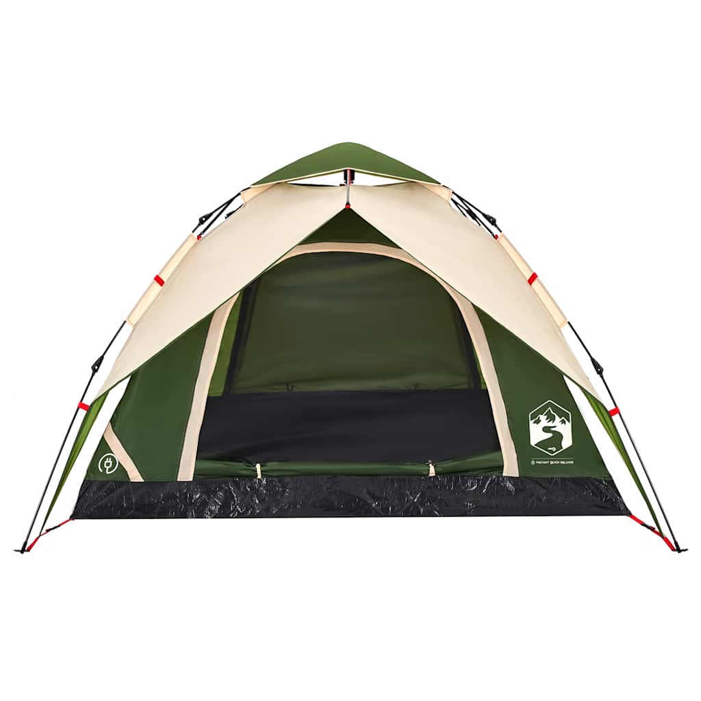 4-personers campingtelt quick-release grøn