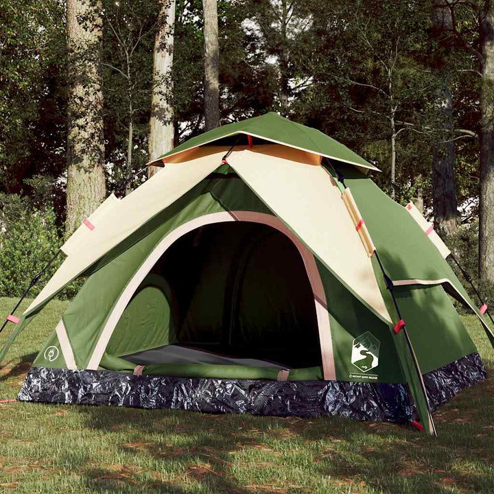 4-personers campingtelt quick-release grøn