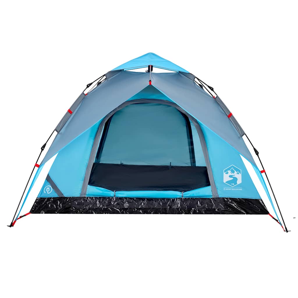 4-personers campingtelt quick-release blå