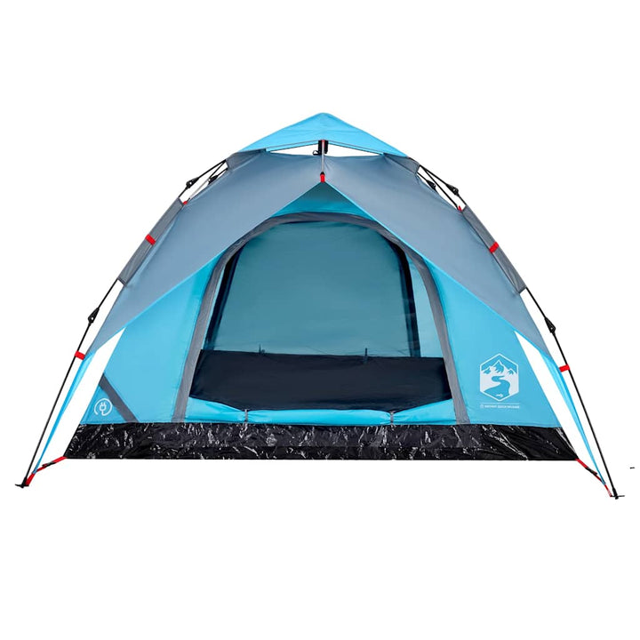 4-personers campingtelt quick-release blå
