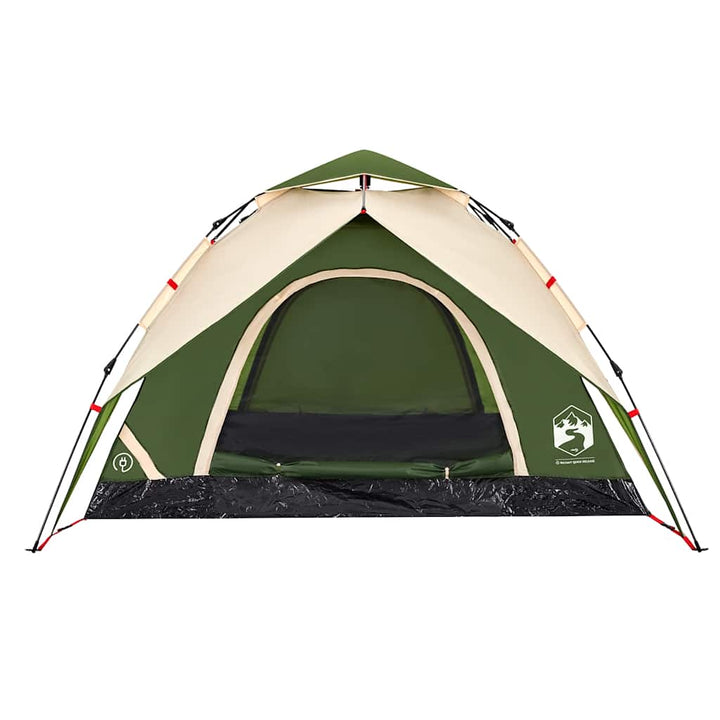 5-personers campingtelt kuppel quick-release grøn