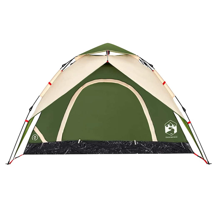5-personers campingtelt kuppel quick-release grøn
