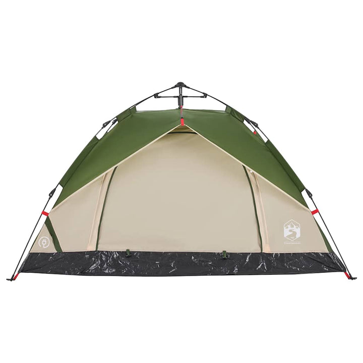 2-personers campingtelt kuppel quick-release grøn