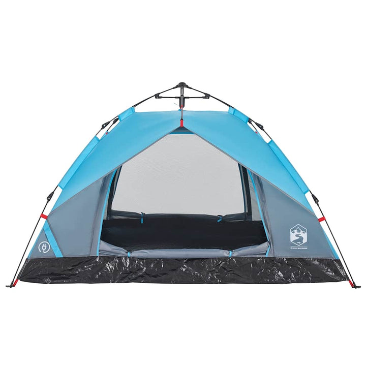2-personers campingtelt kuppel quick-release blå