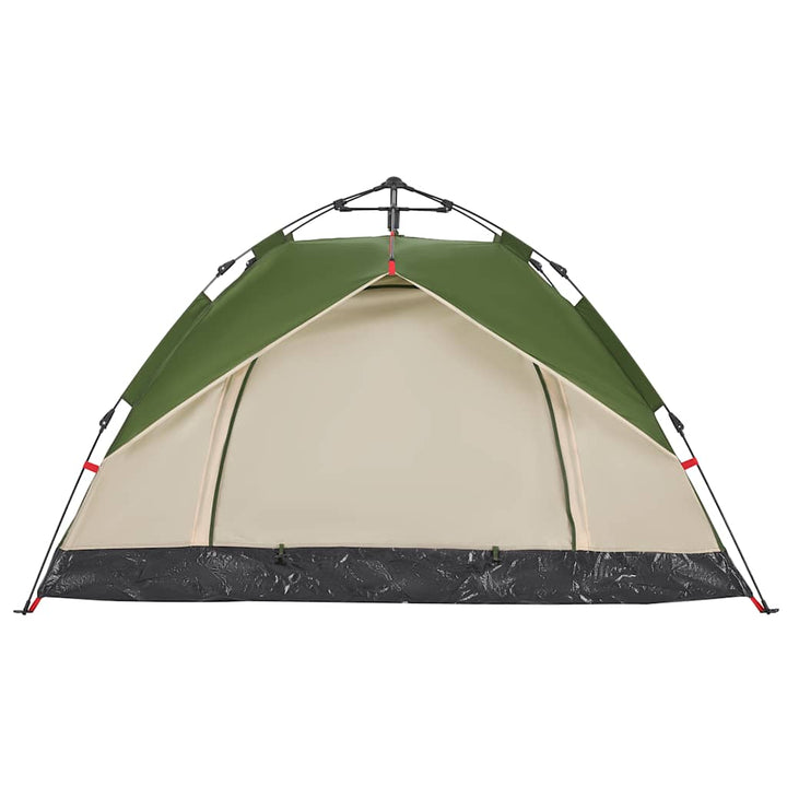 3-personers campingtelt kuppel quick-release grøn