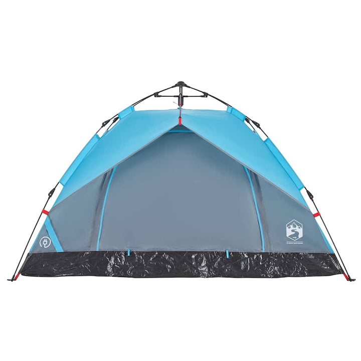 3-personers campingtelt kuppel quick-release blå