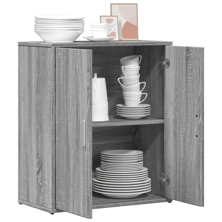 skænk 60x31x70 cm konstrueret træ grå sonoma-eg
