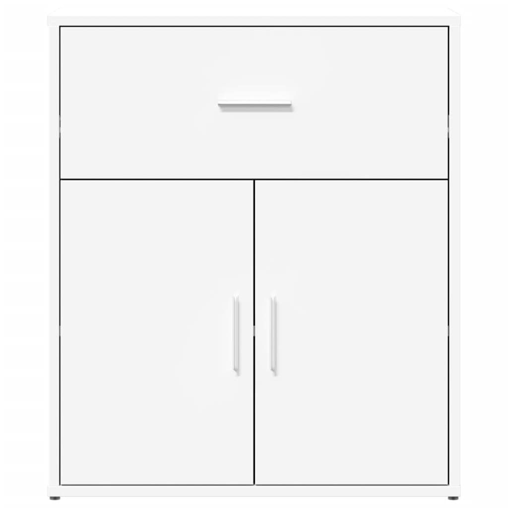 skænk 60x31x70 cm konstrueret træ hvid