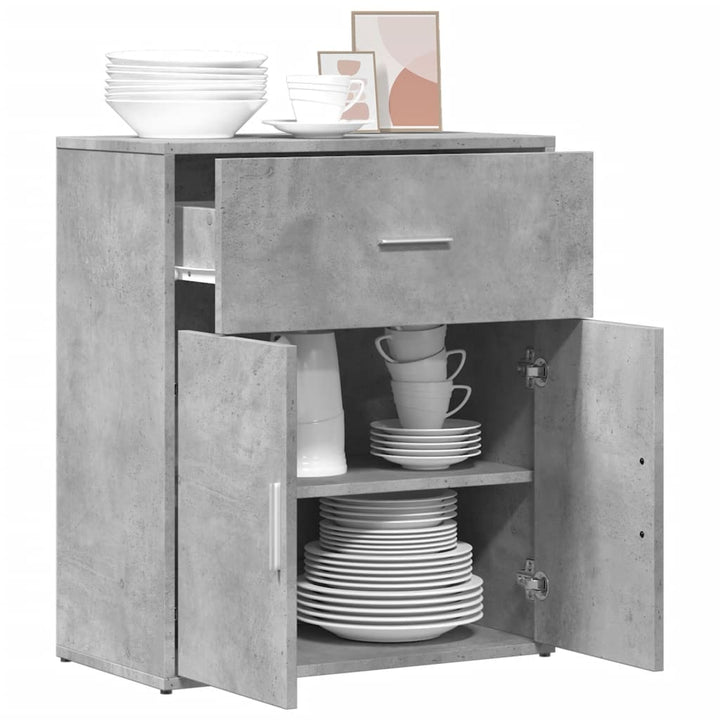 skænk 60x31x70 cm konstrueret træ betongrå